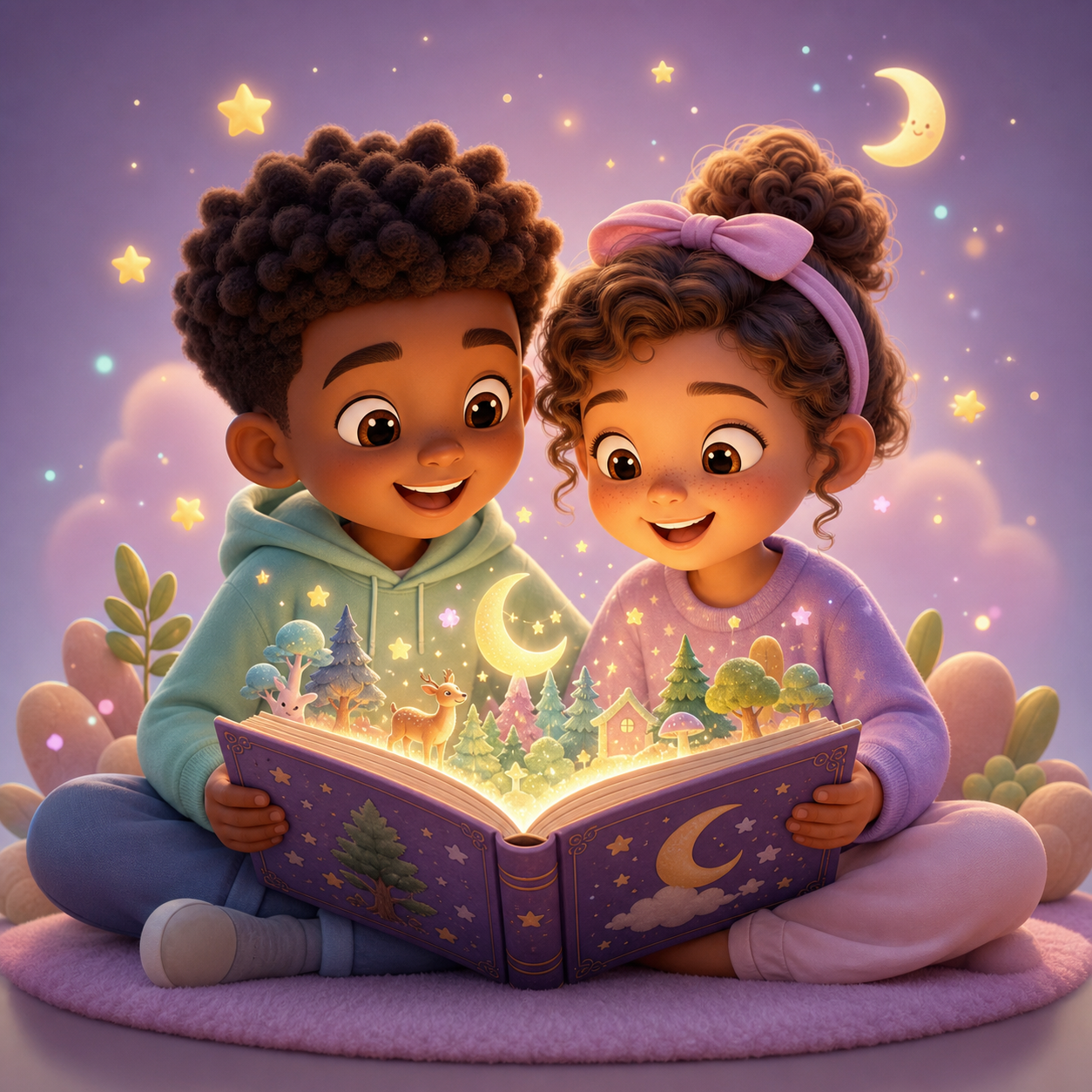 A magical bedtime story library